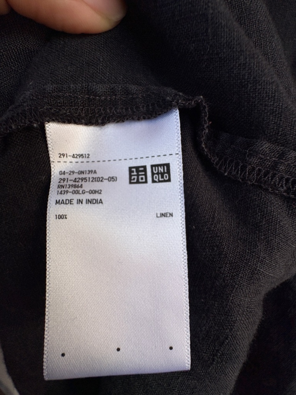 UNIQLO Womens M Black 100% Linen Midi Dress Short Sleeve - Picture 8 of 9
